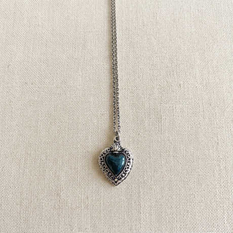 Collana Cuore Sacro Small Blu
