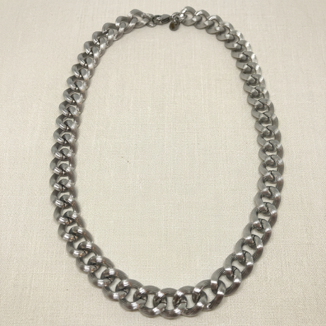 Collana Grumetta Rigata Silver