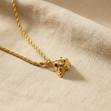 Collana Lanterna 5 Piramide - sfondo lino beige
