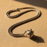 Collana Silver catena spiga originale su lino