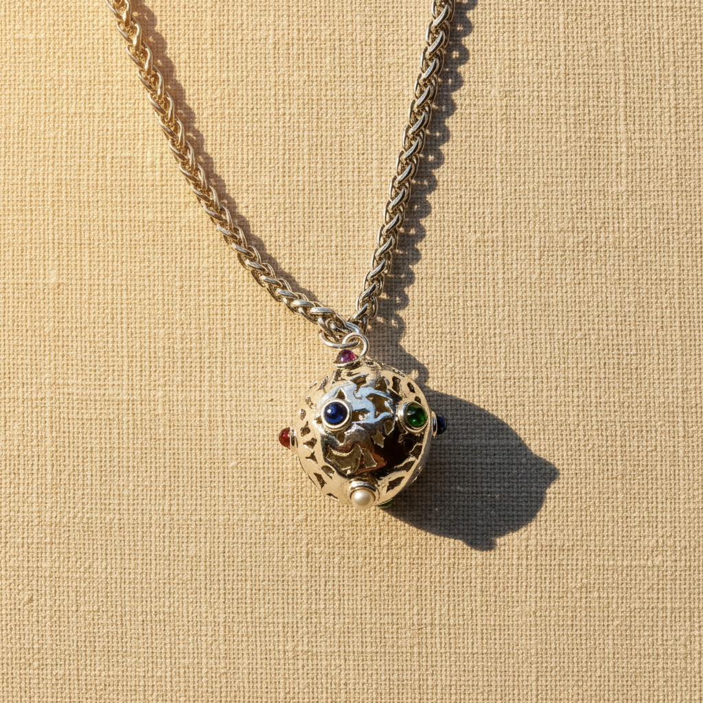 Collana Silver spiga - sfondo bianco → lino beige