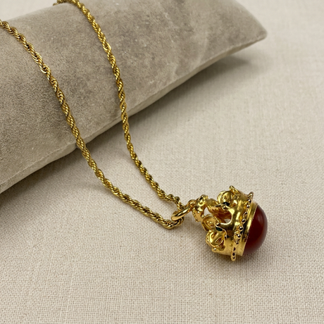 Collana su lino beige, foto 1