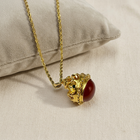 Collana su lino beige, foto 4