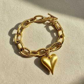 Cuore Satinato Gold