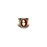 Anello Cammeo Cuore Sacro Argento925 Bordeaux