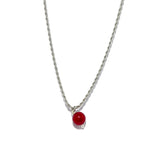 Collana Torcione Granato Rosso