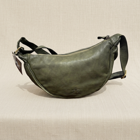Mezzaluna Verde Militare su lino beige