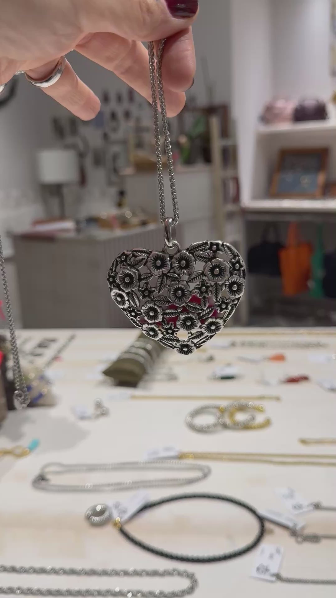 Collana Cuore e fiori