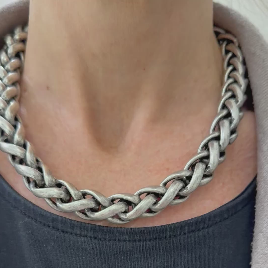 Collana Spiga Ottone Silver