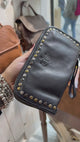 Portafoglio pelle e borchie Black