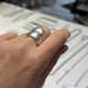 Doppia Fascia Bombata Satinata Argento925