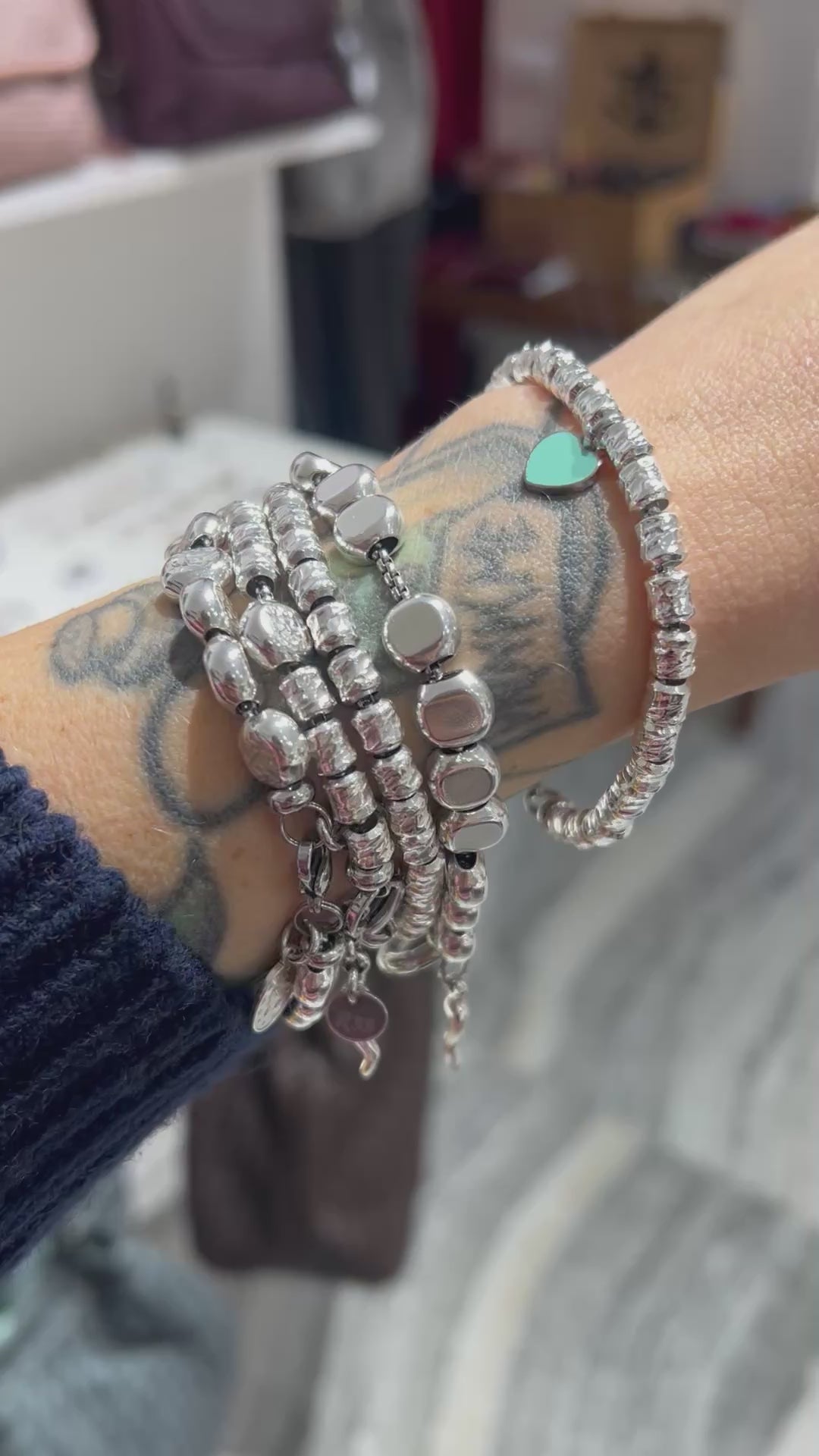 BRACCIALE PEPITE SMALL ARGENTO925 e Cuore