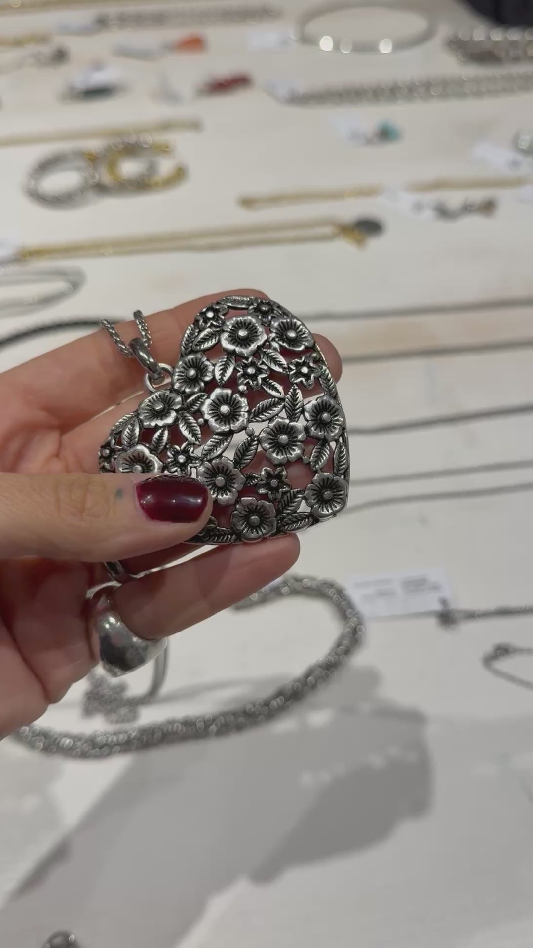 Collana Cuore e fiori