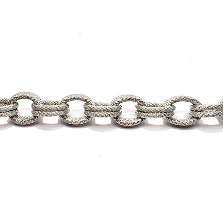 BRACCIALE ANELLI GODRONATI OVALI