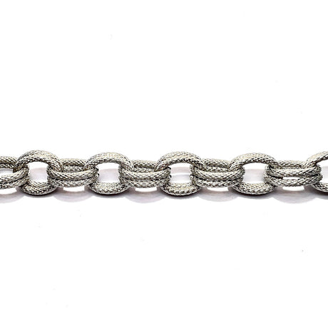 BRACCIALE ANELLI GODRONATI OVALI