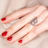 Anello lettera B Argento925
