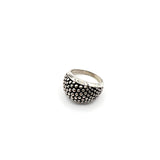Anello bombato puntinato Argento 925