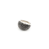 Anello bombato puntinato Argento 925