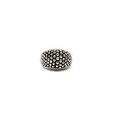 Anello bombato puntinato Argento 925