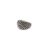 Anello bombato puntinato Argento 925