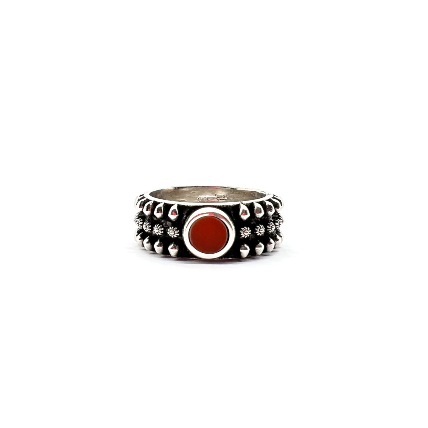 Anello Etnico Argento925 Rosso