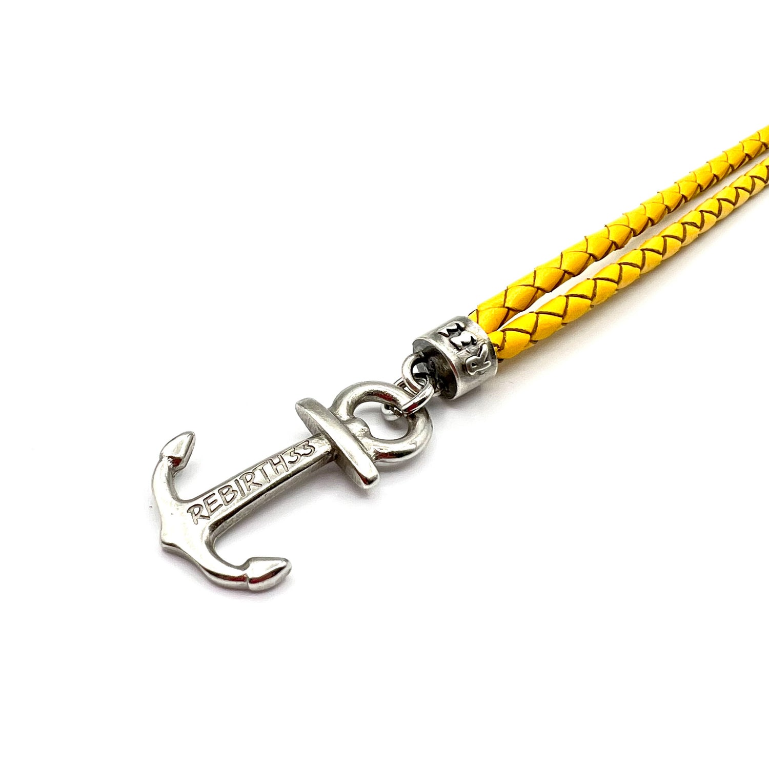 BRACCIALE ANCORA IN PELLE OCRA