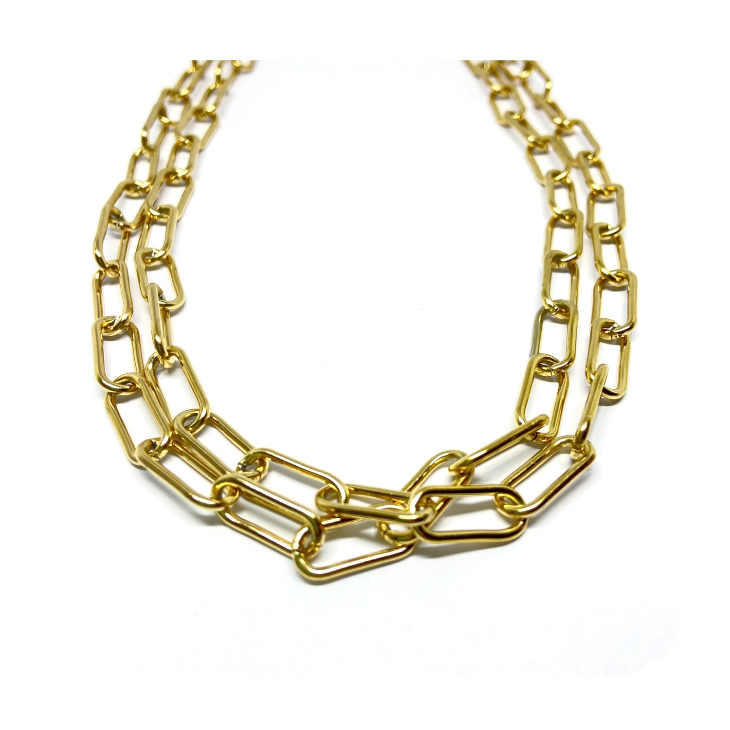 Collana Acciaio Graffetta Dorata