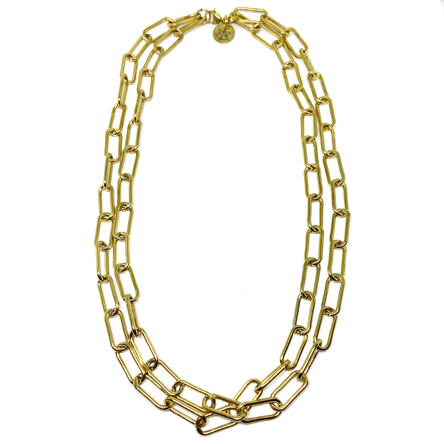 Collana Acciaio Graffetta Dorata