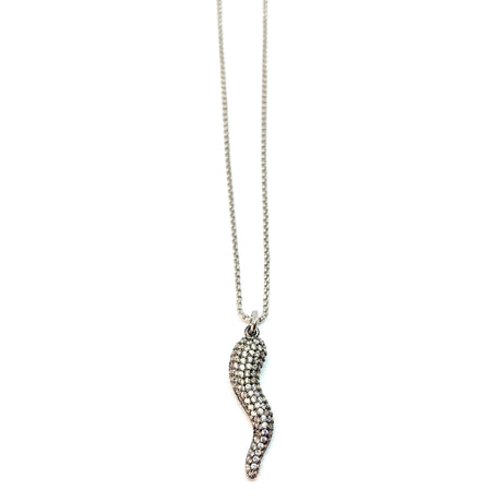 Collana Corno con Zirconi Black