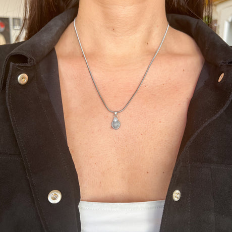 Collana Cuore sacro puntinato Argento925