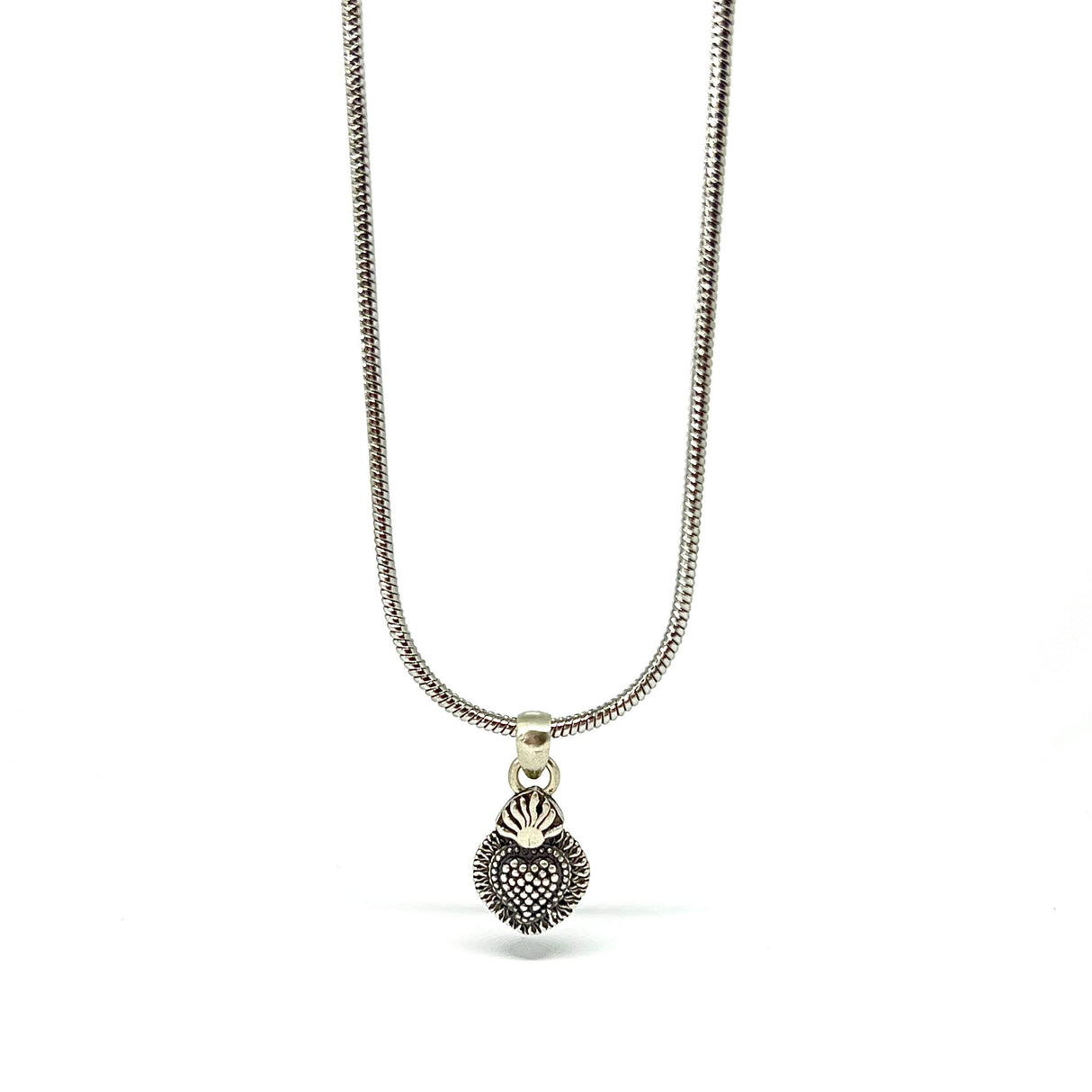 Collana Cuore sacro puntinato Argento925