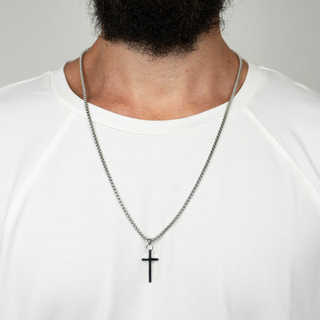 Collana Croce Acciaio