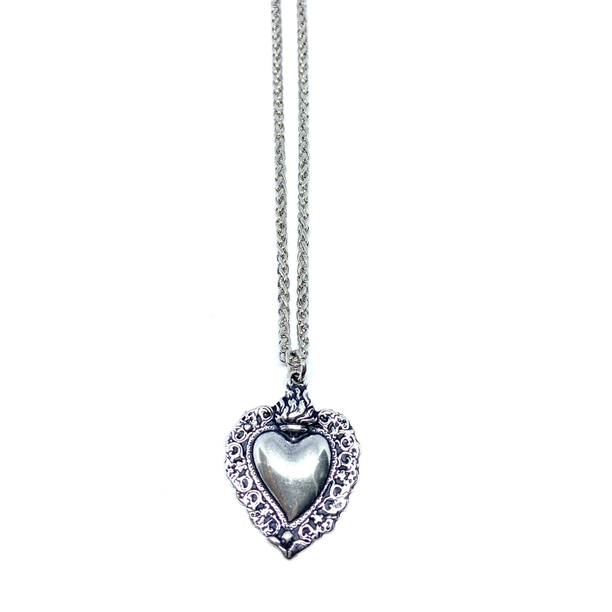Collana Cuore Sacro Silver