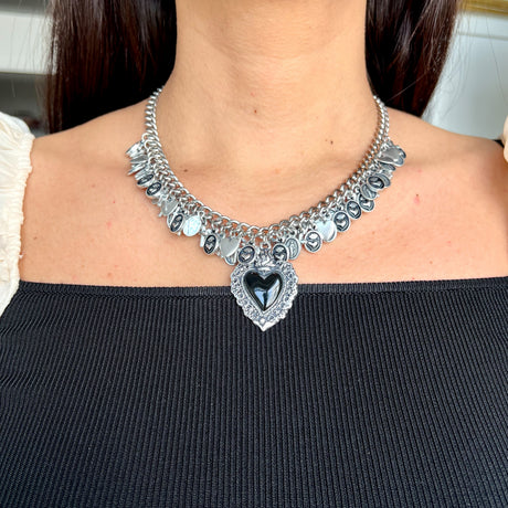 Collana Cuore Sacro con charms