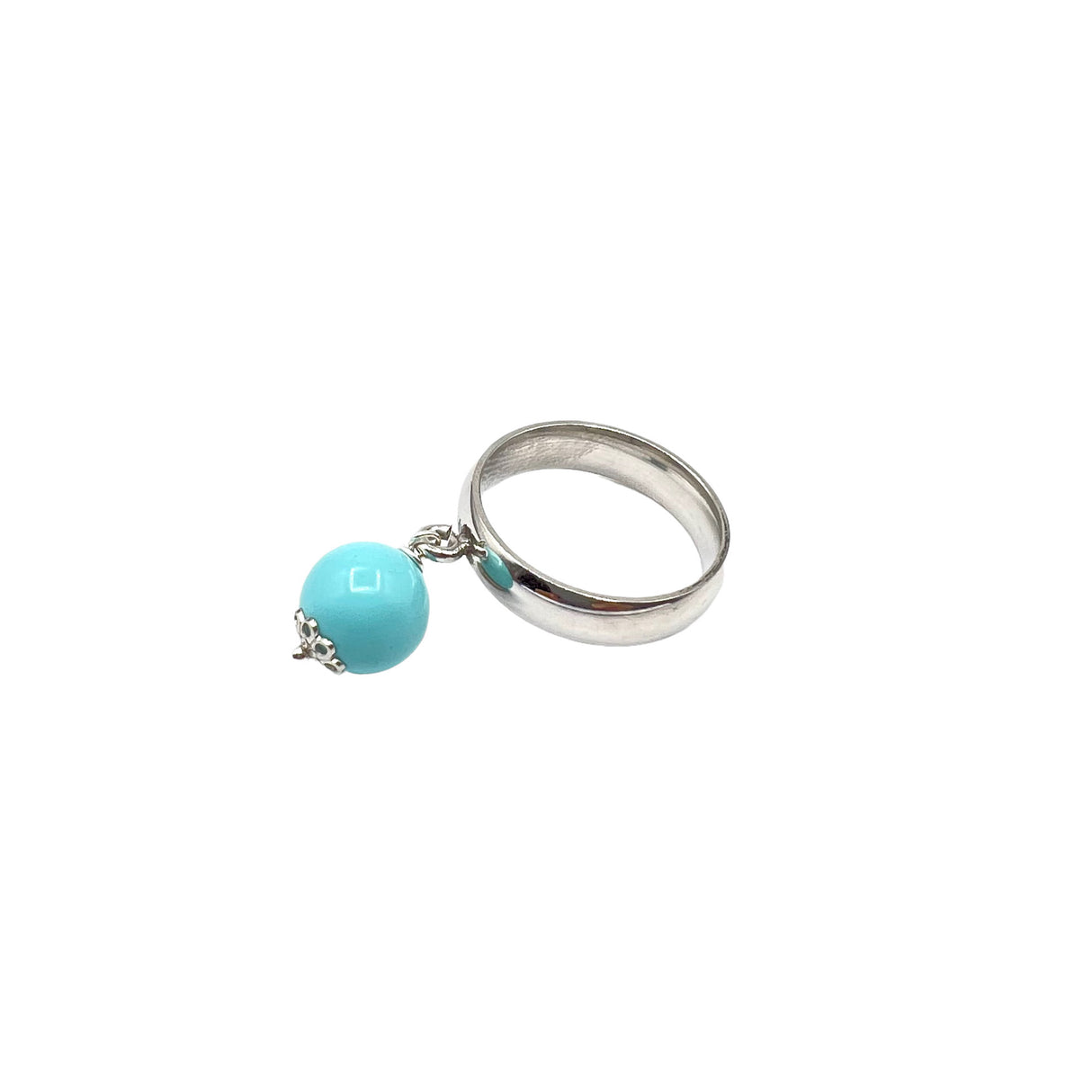 Fede Argento925 con pietra pasta di Turchese