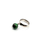 Fede Argento925 con pietra Occhio di Tigre Verde