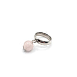 Fede Argento925 con pietra Quarzo Rosa