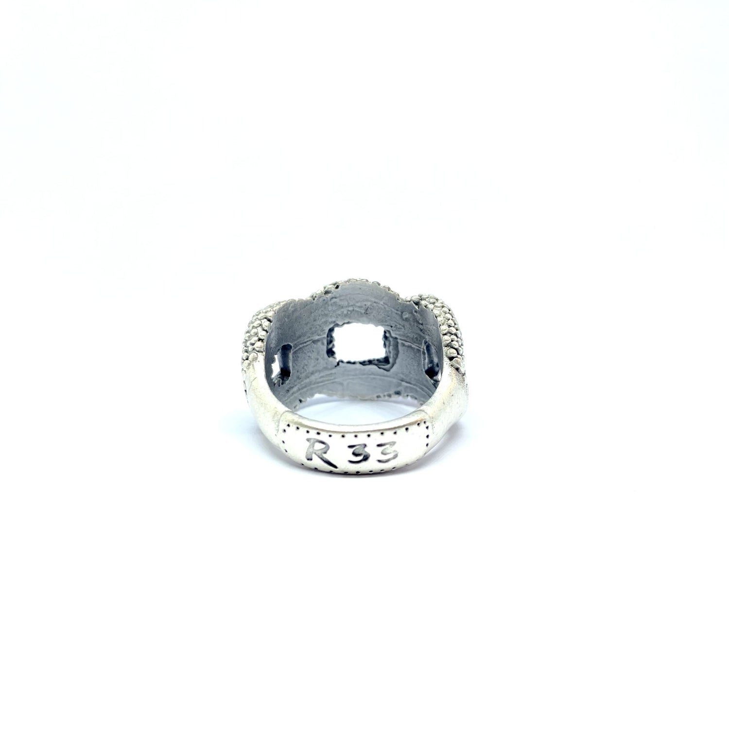 Anello Grumetta Bombata Puntinata