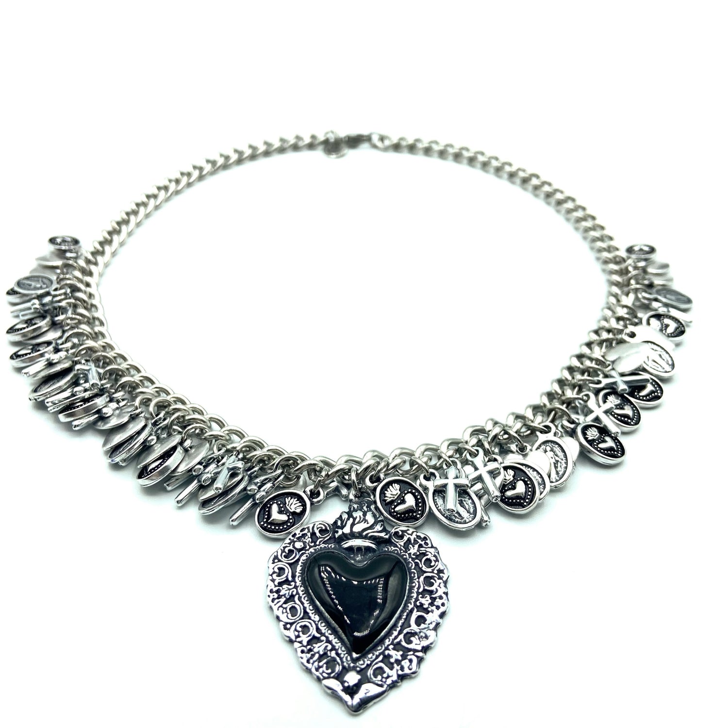 Collana Cuore Sacro con charms