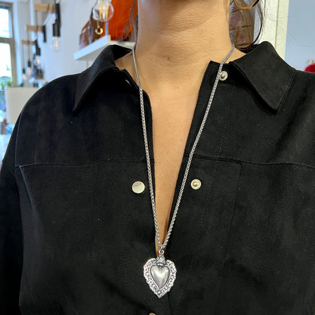 Collana Cuore Sacro Silver
