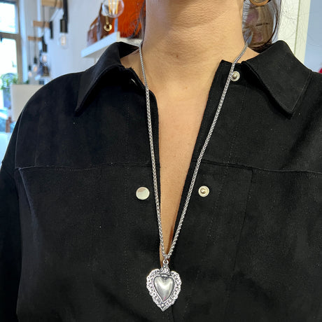 Collana Cuore Sacro Silver