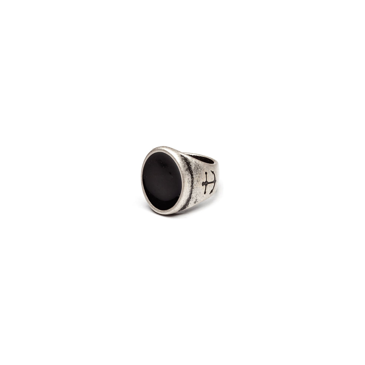 Anello Ovale Nero lucido