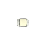 Anello Quadrato Panna lucido