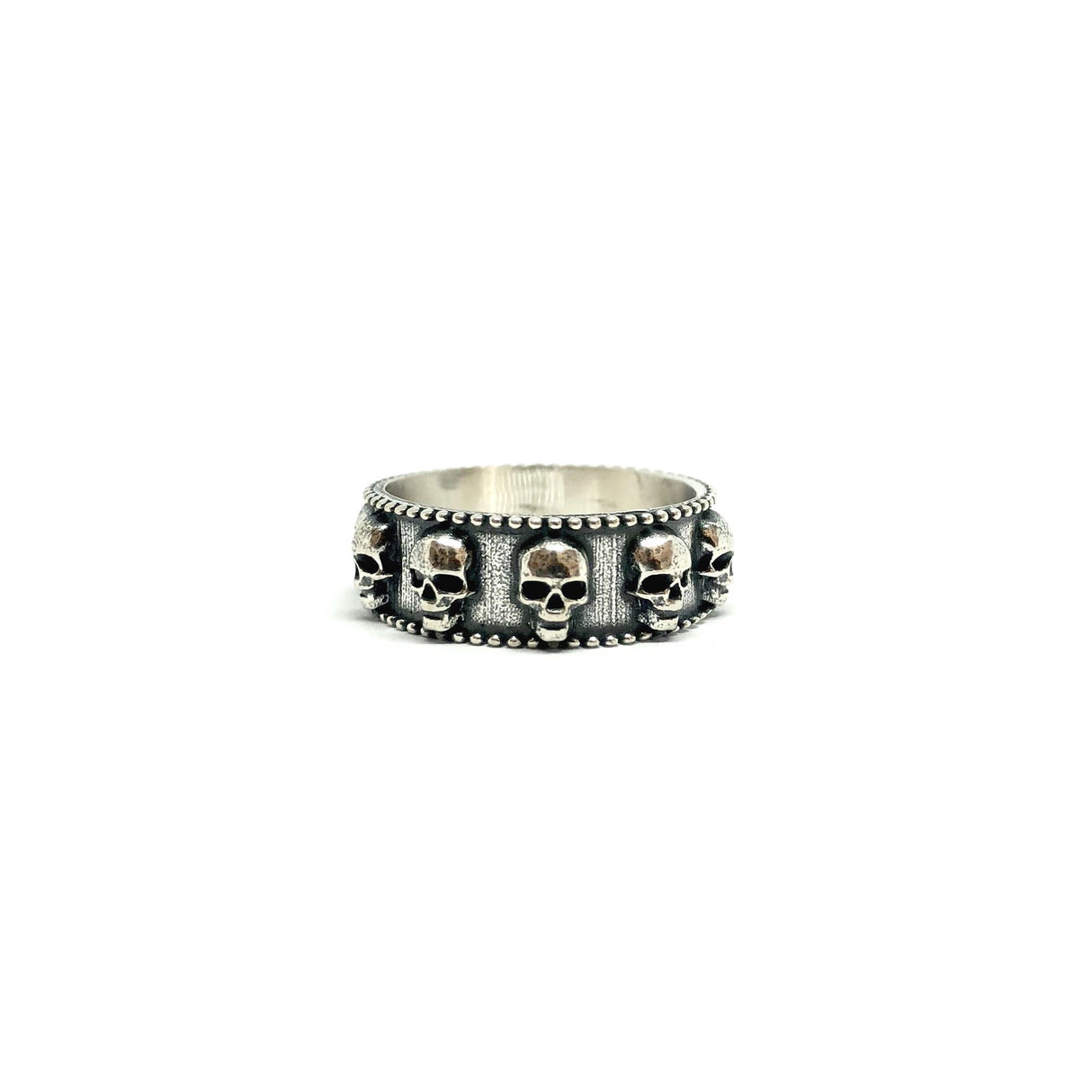 Anello Fede Teschi in Argento 925