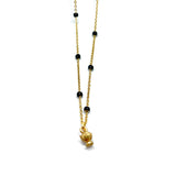 Collana Rosario Black Pumino dorata