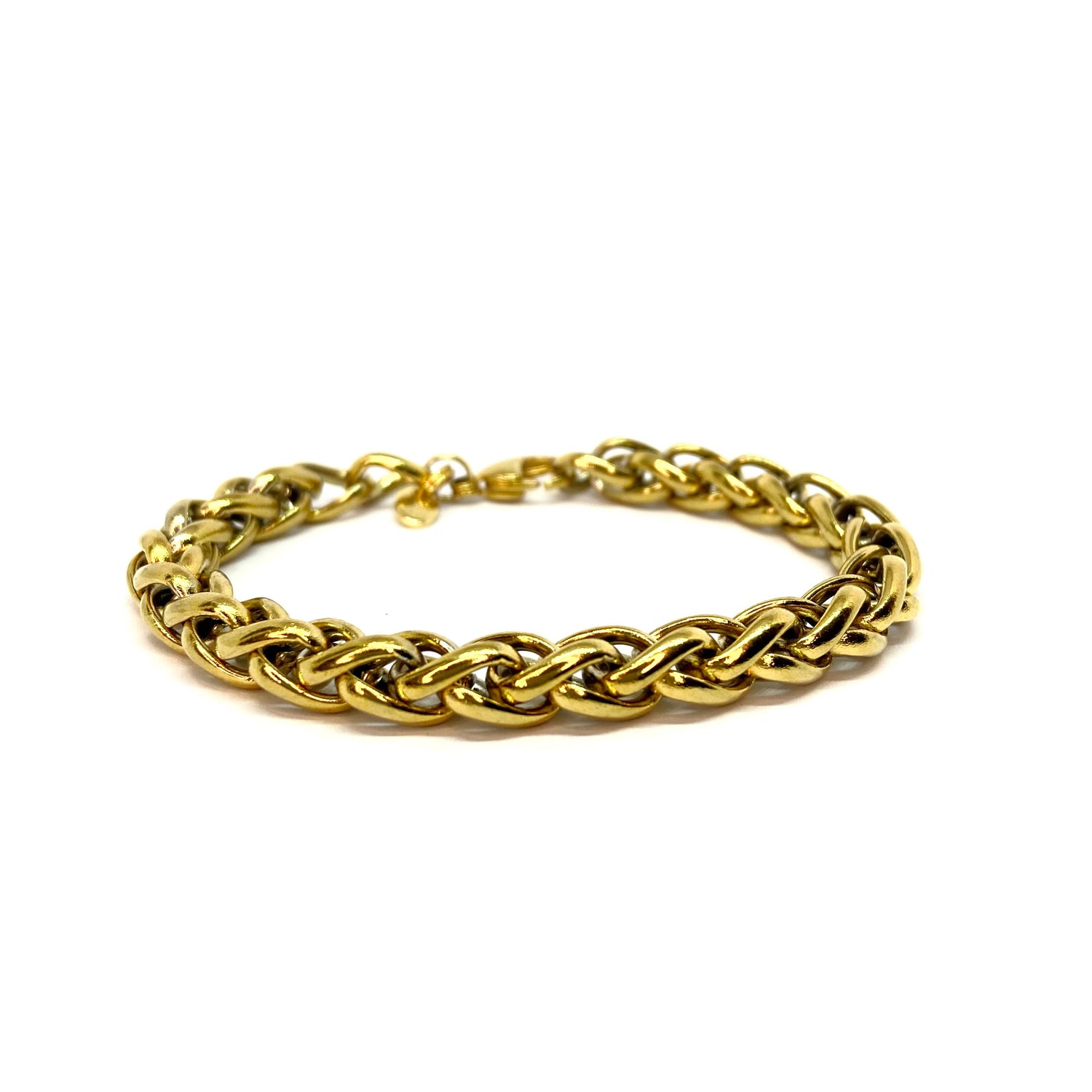 Bracciale Spiga 2 in Acciaio Dorato