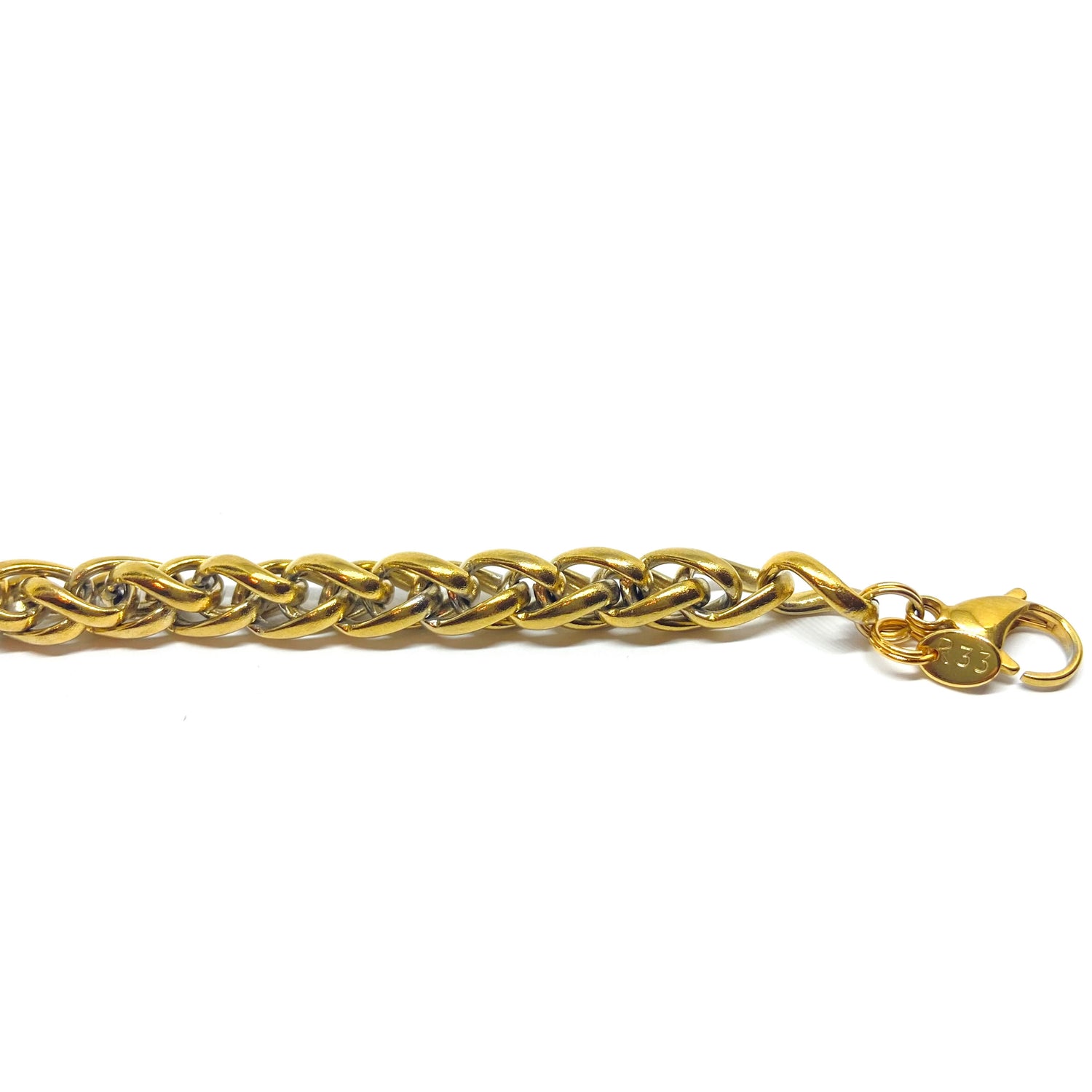 Bracciale Spiga 2 in Acciaio Dorato