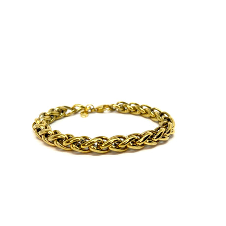 Bracciale Spiga 2 in Acciaio Dorato
