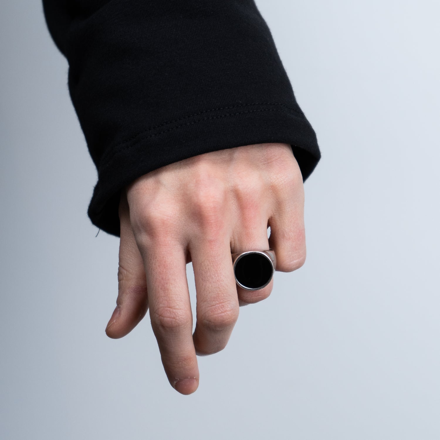 Anello Rotondo Nero lucido